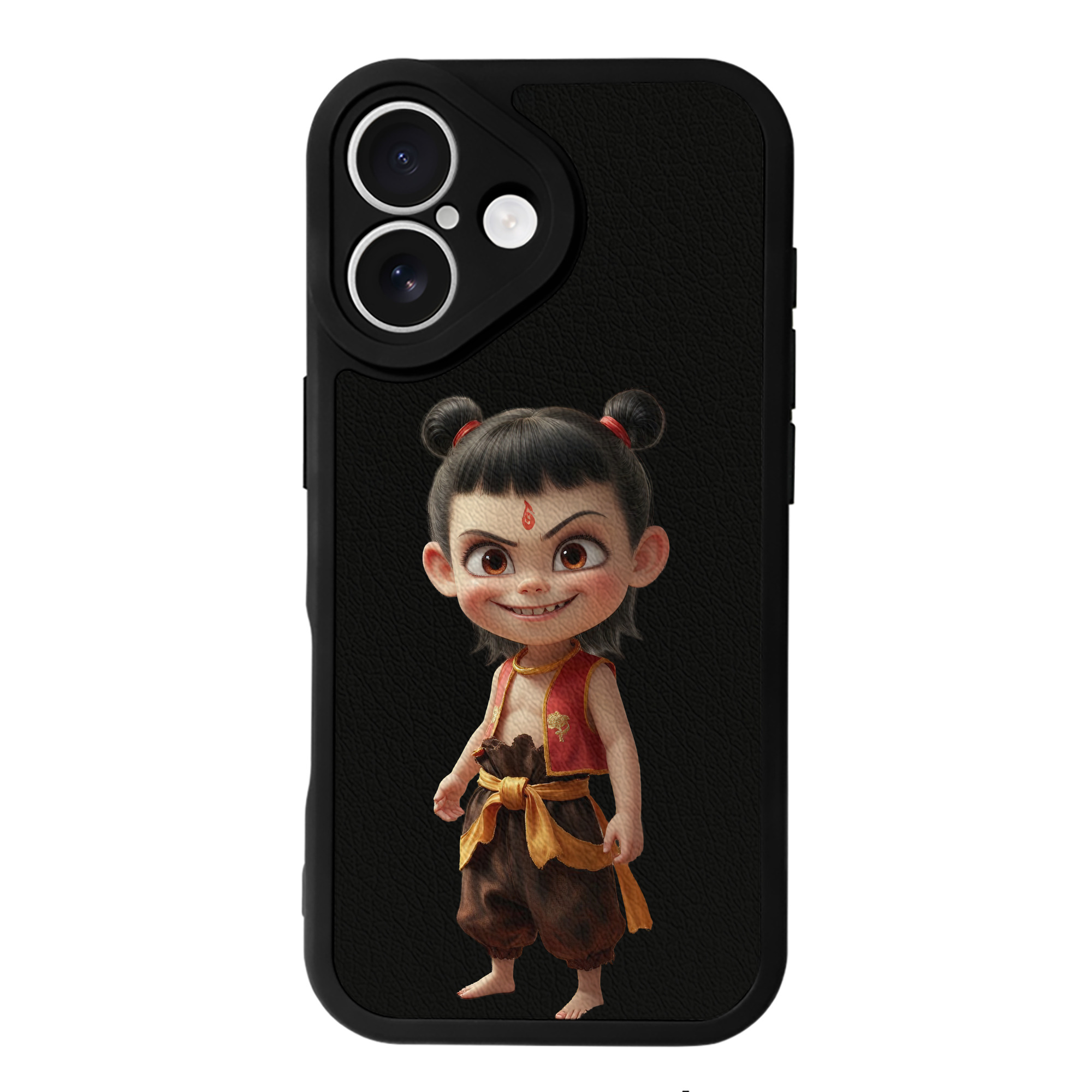 （画像用） Ne Zha 2 ナタ 魔童の大暴れ 【iPhone 16シリーズ対応】シリコンスマホケース（レザー調） 材質：シリコン